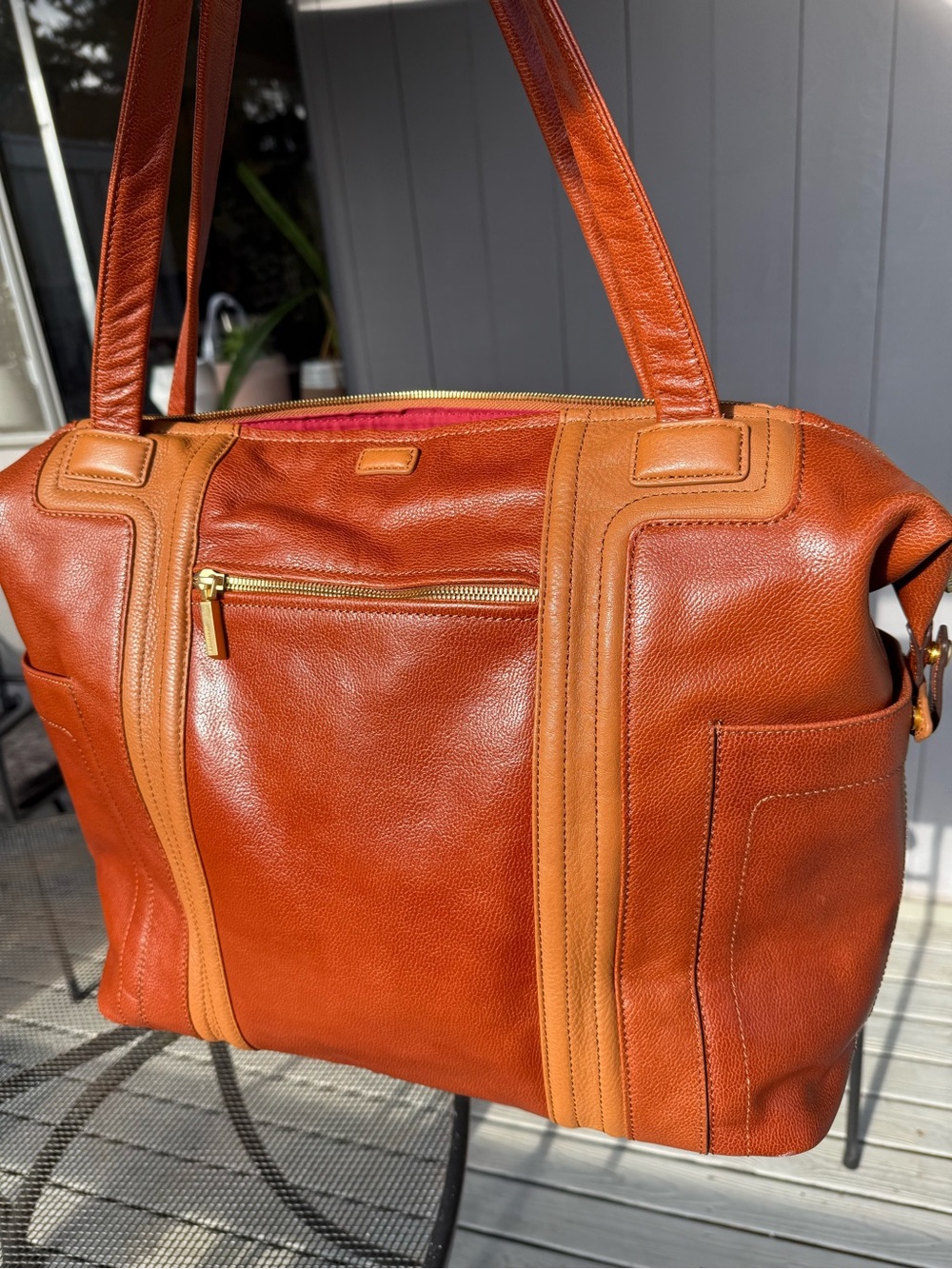 Hammitt Otis Leather Weekender Bag in Manzanita
